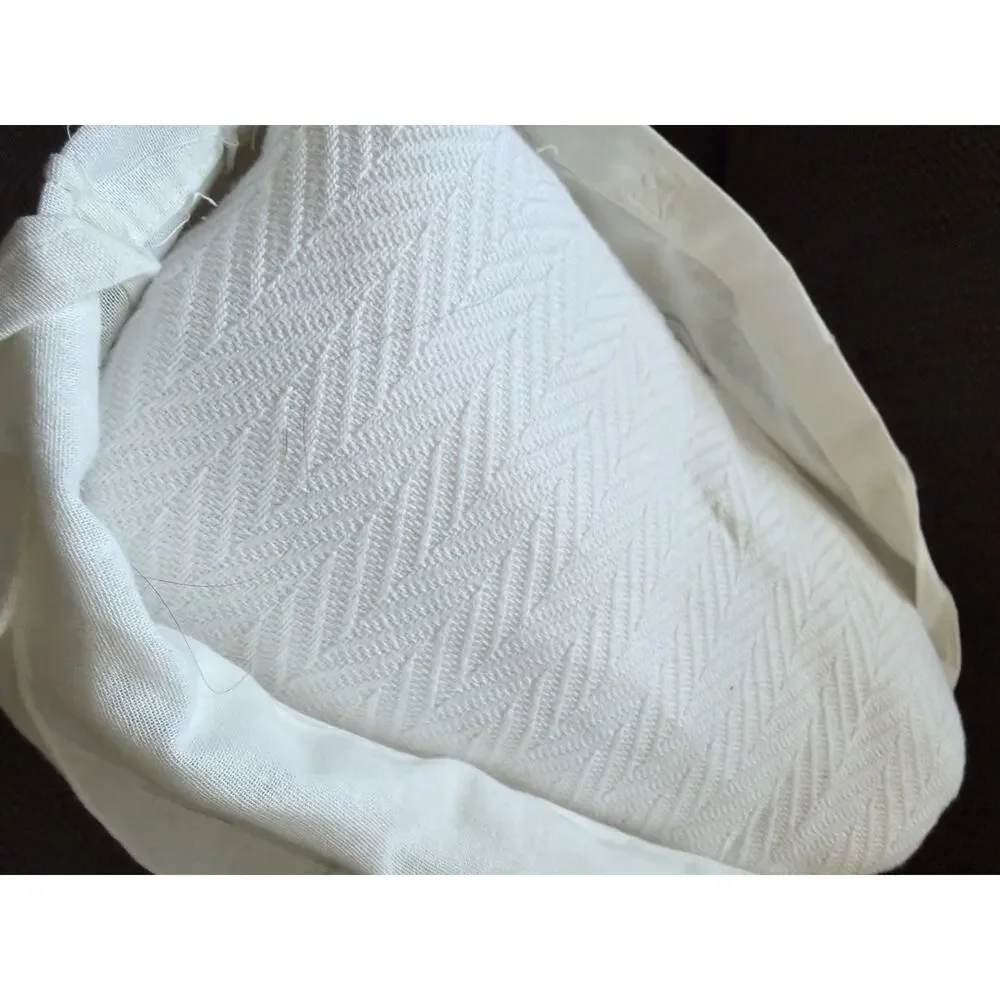 Threadmill Home Linen Cotton King Blanket, All-Season 106x92, White